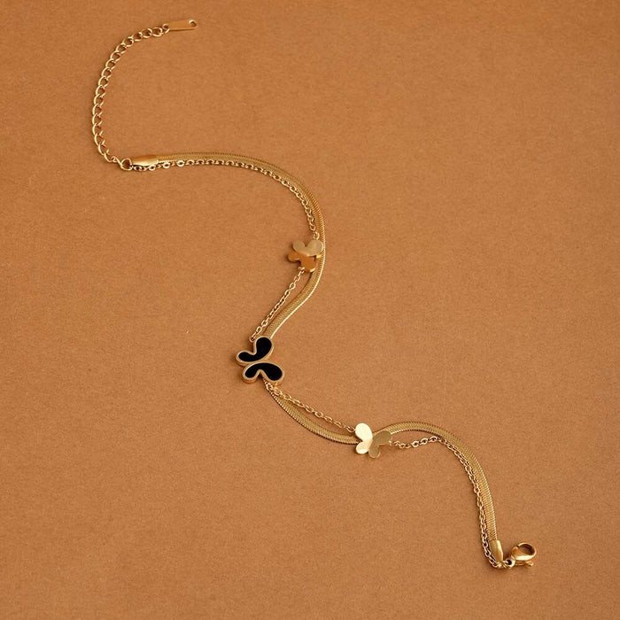 Gold Butterfly Charm Anklet